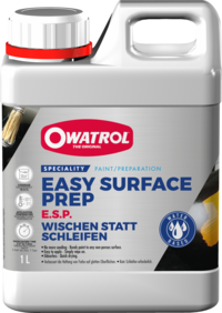 Provides grip on shiny smooth surfaces.