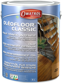 High gloss clear waterborne wood oil for floors & other work