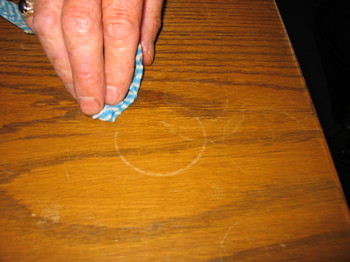Removing Cup Rings etc From Wood